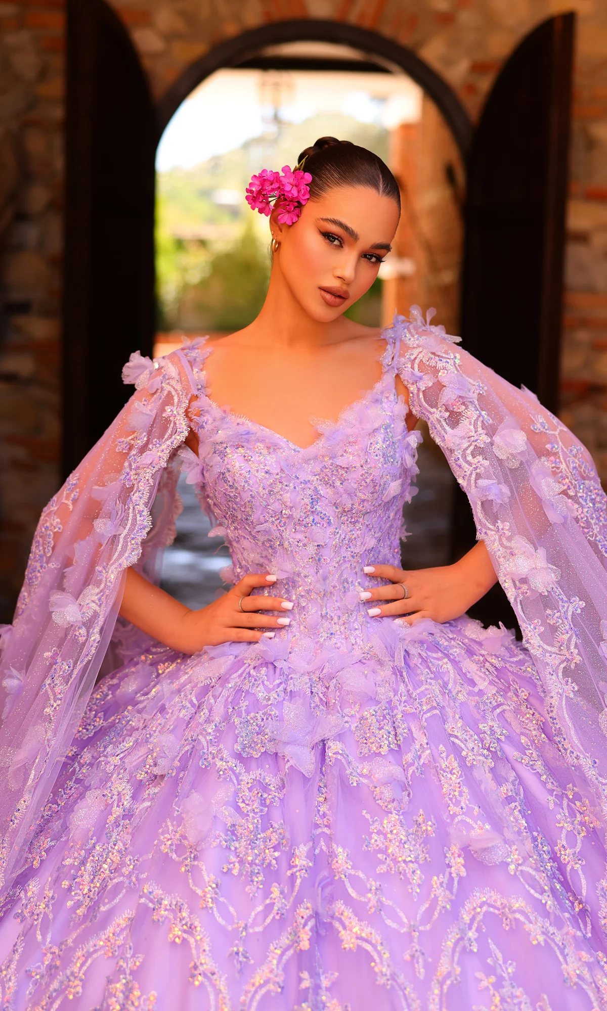 Amarra 54281 Lilac Purple Quincea¤era Dress - Image 3