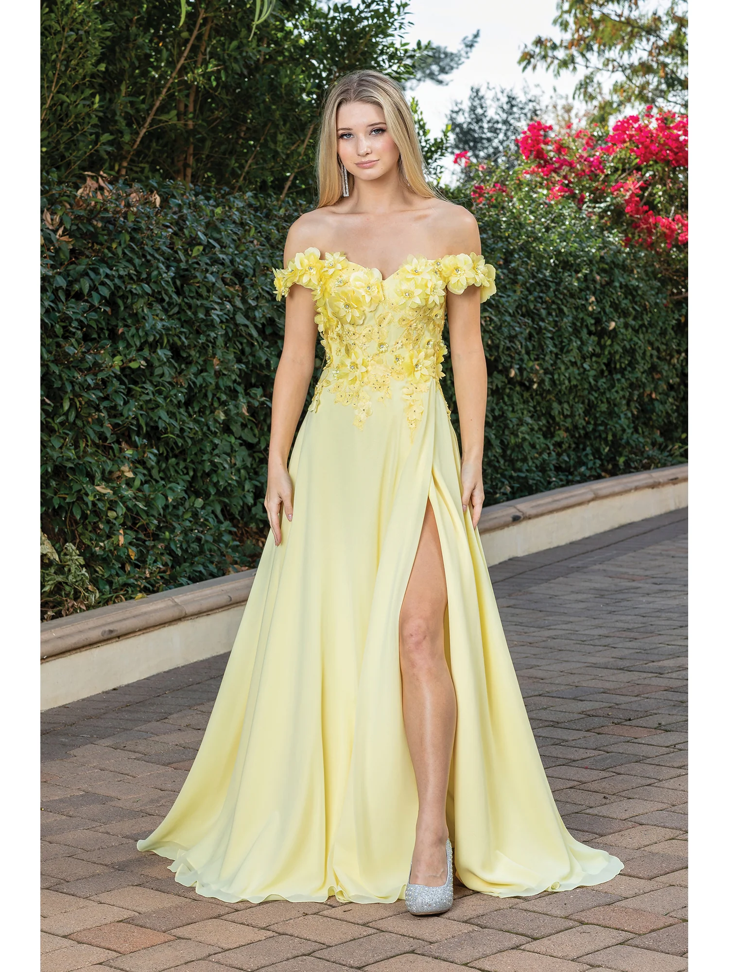 Long Corset-Back Prom Dress with Beaded Bodice - Image 6