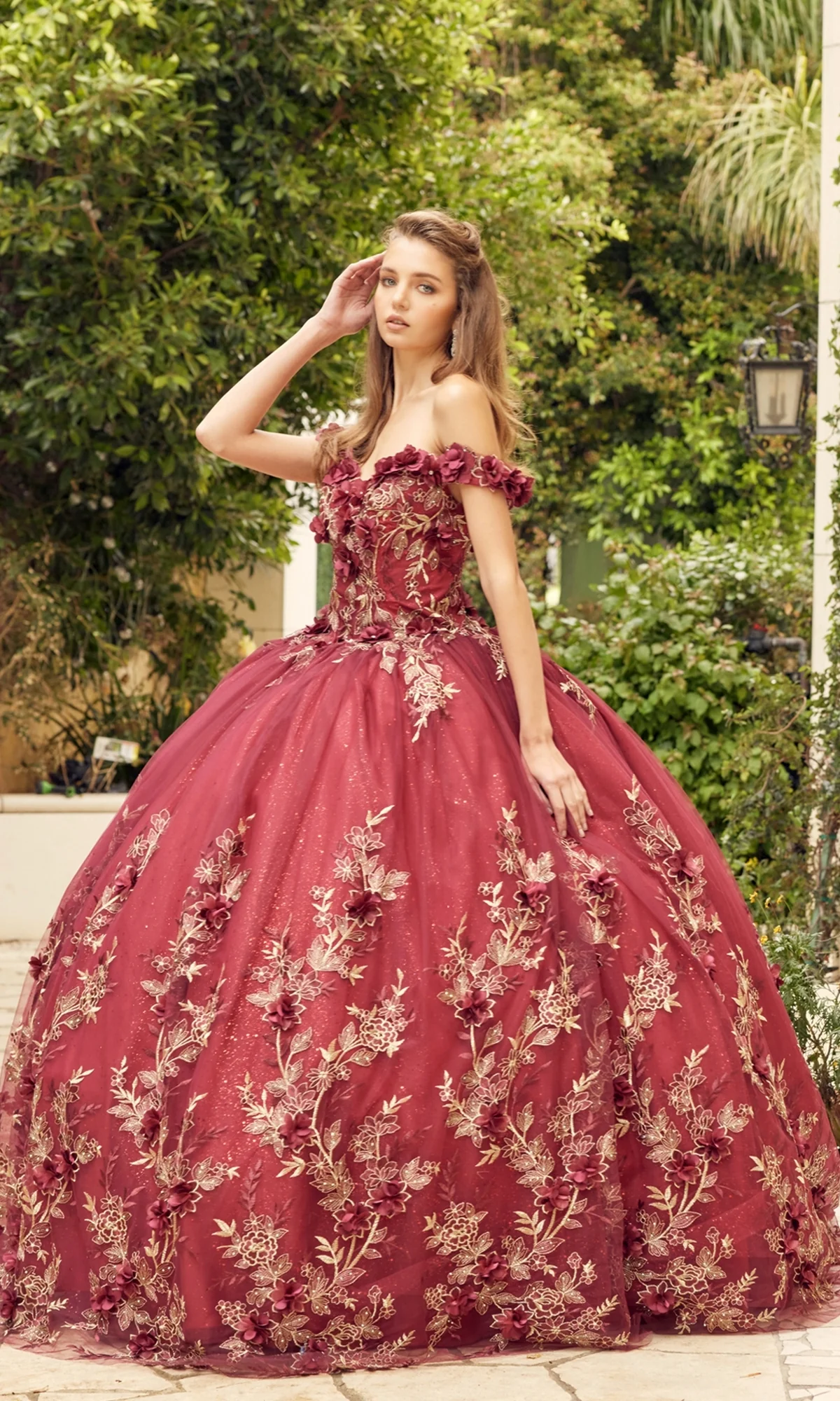 Juliet 1447 Off-the-Shoulder Quinceañera Dress - Image 4