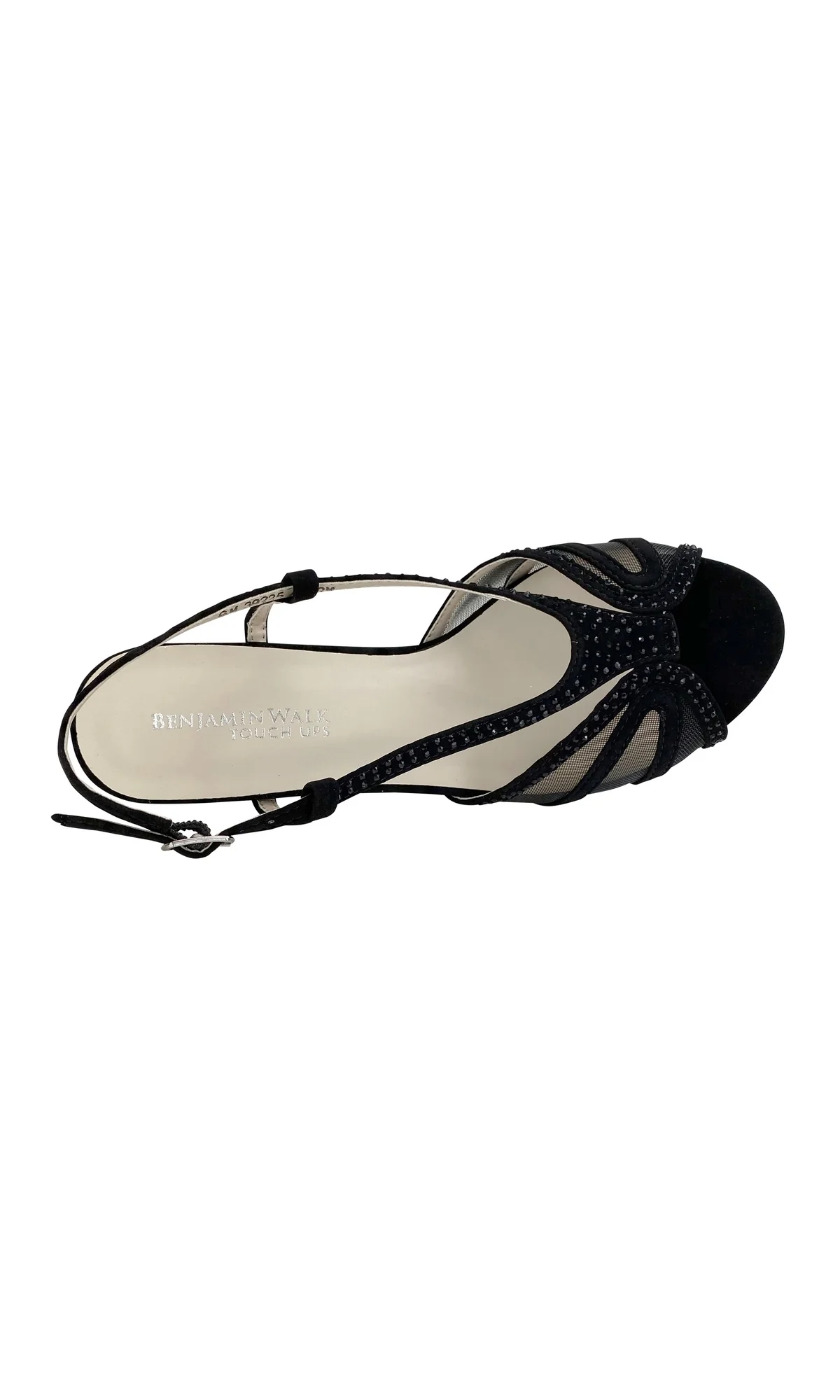 Black Strappy Short Heel Formal Shoe 4490 - Image 5